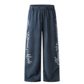 11KN Retro Hip-hop Alphabet Print Drawstring Slacks