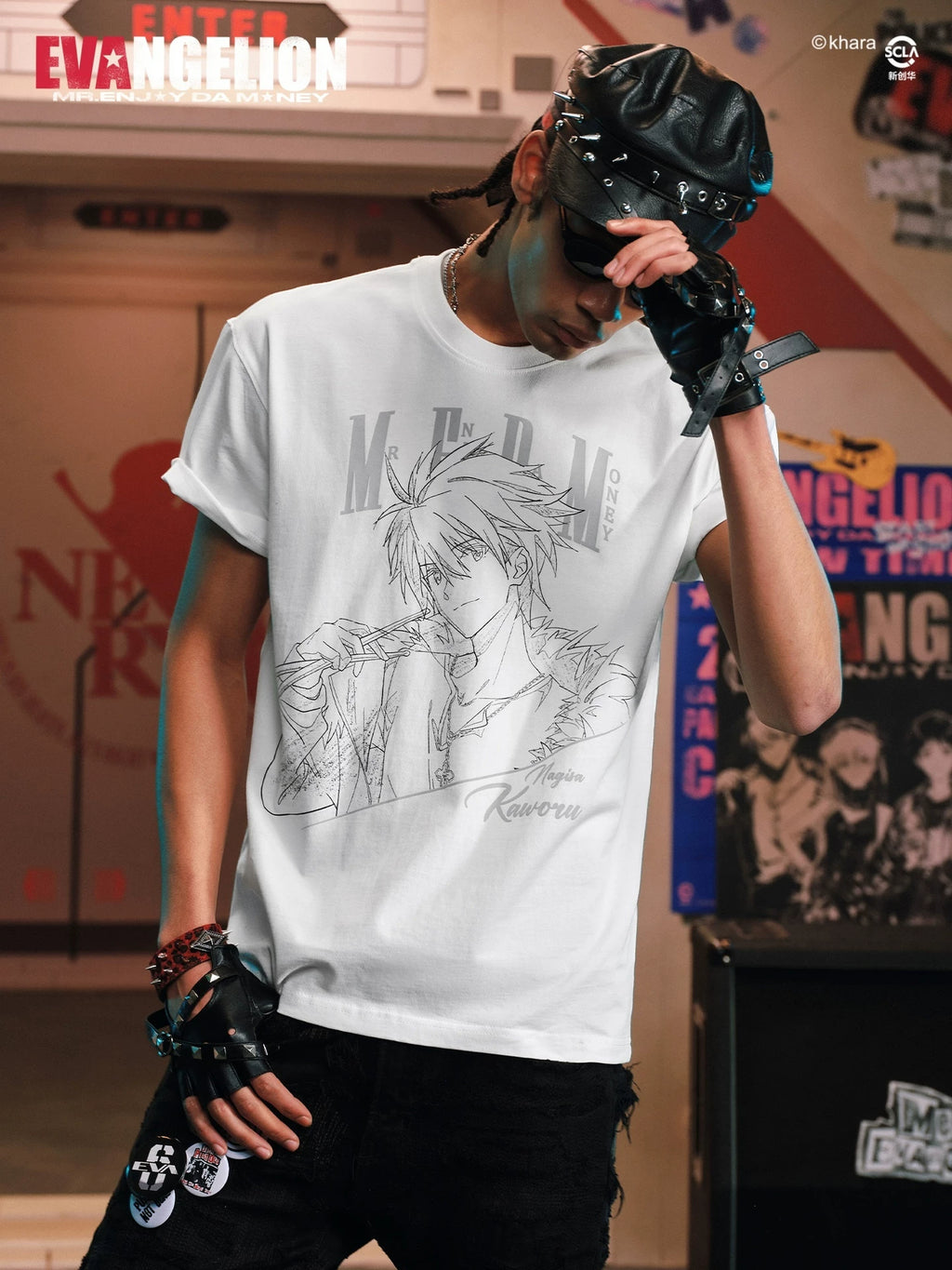 MEDM Character Bust Sketch Style Casual Versatile Tee