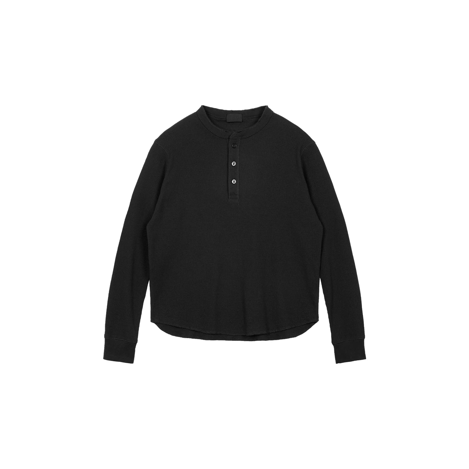 Plus No Logo Casual Henley Long Sleeve