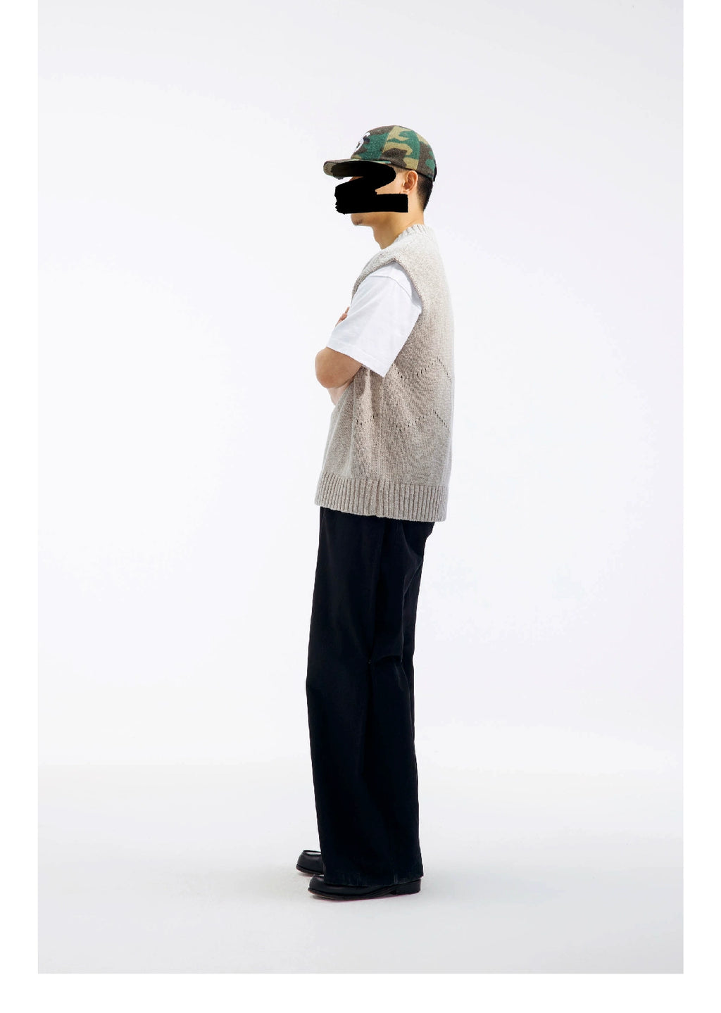SUPERTOFU Loose Skeleton Knitted Vest