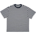 O3PARK Loose Versatile Crew Neck Striped Tee