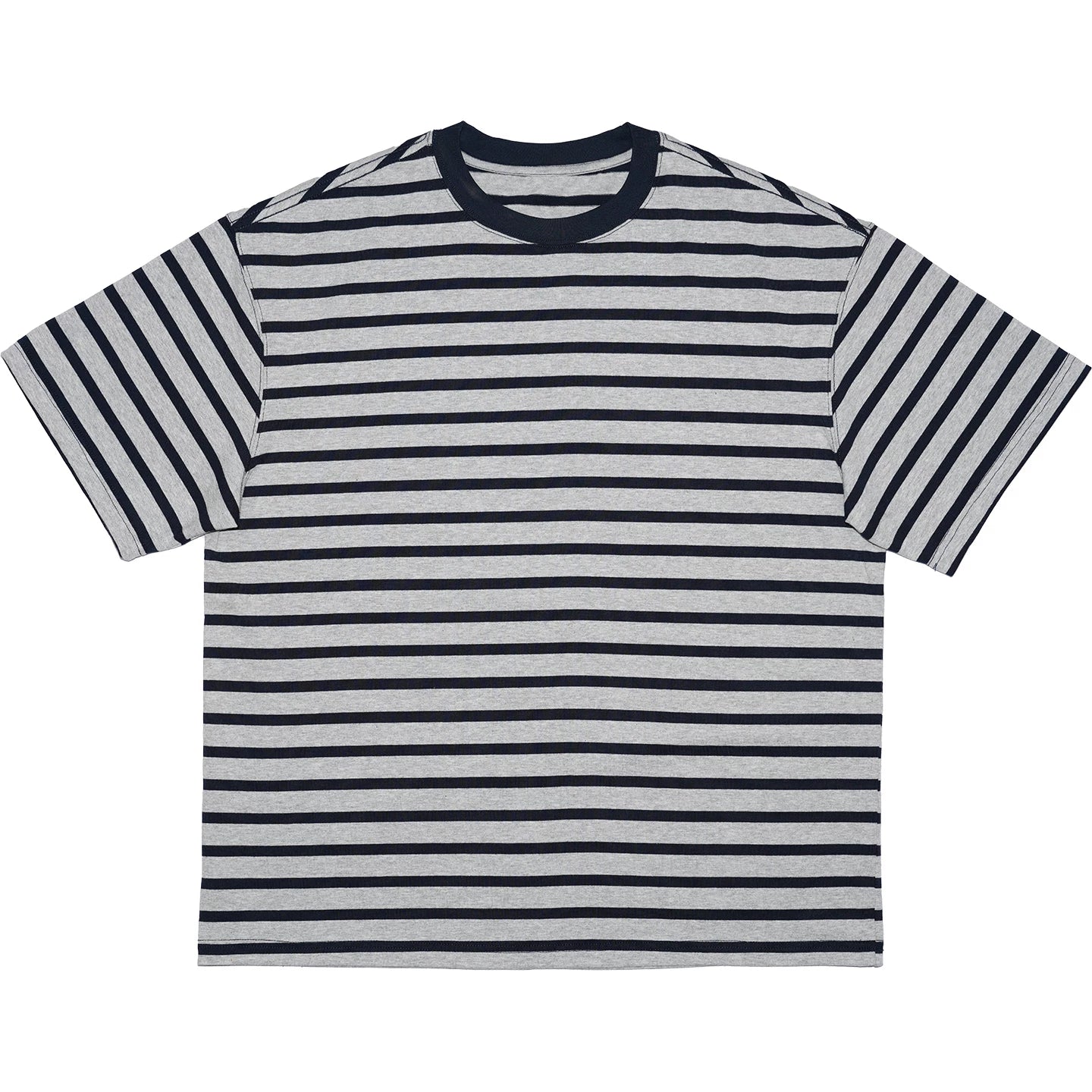 O3PARK Loose Versatile Crew Neck Striped Tee