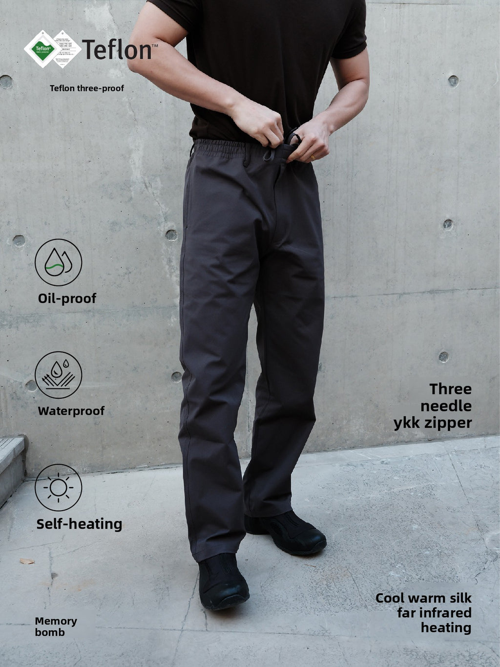 GTAL Casual Straight Embroidered Trousers