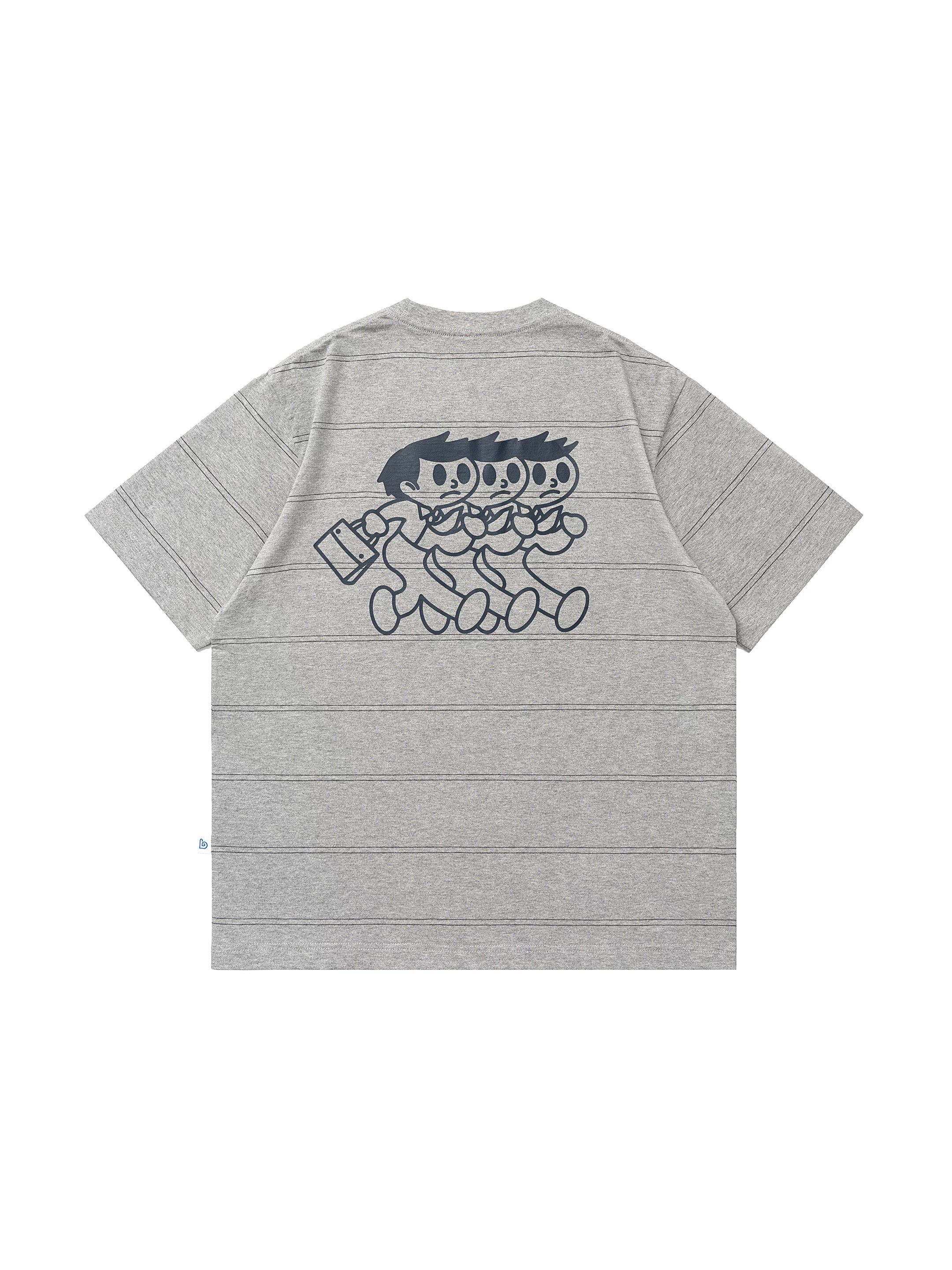BENT IDEA Casual Striped Loose Tee