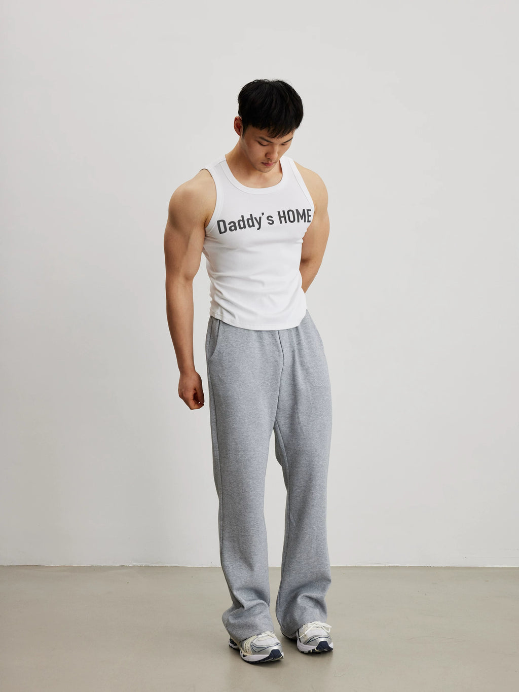 AFTERGLOW Slogan Elastic Threaded Vest
