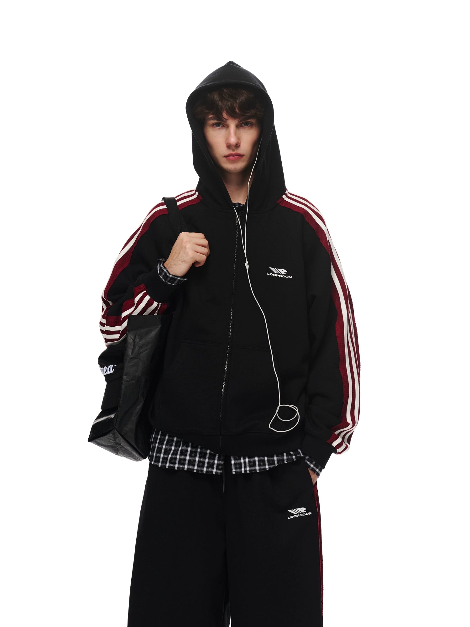 Loopsoon Fashion Splicing Loose Set