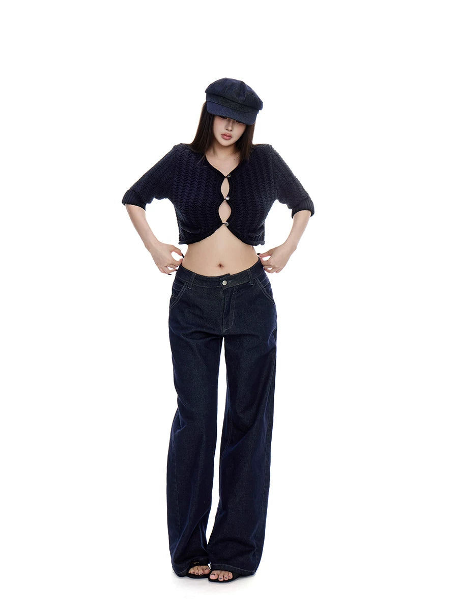 WITHMIN Low-rise Slim Straight Jeans