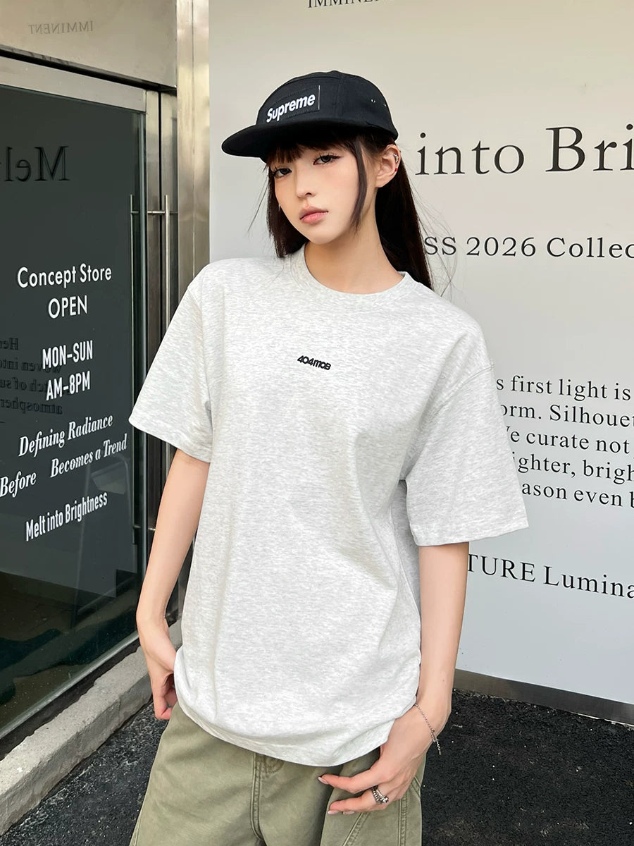 404MOB Letter Print Casual Versatile Tee
