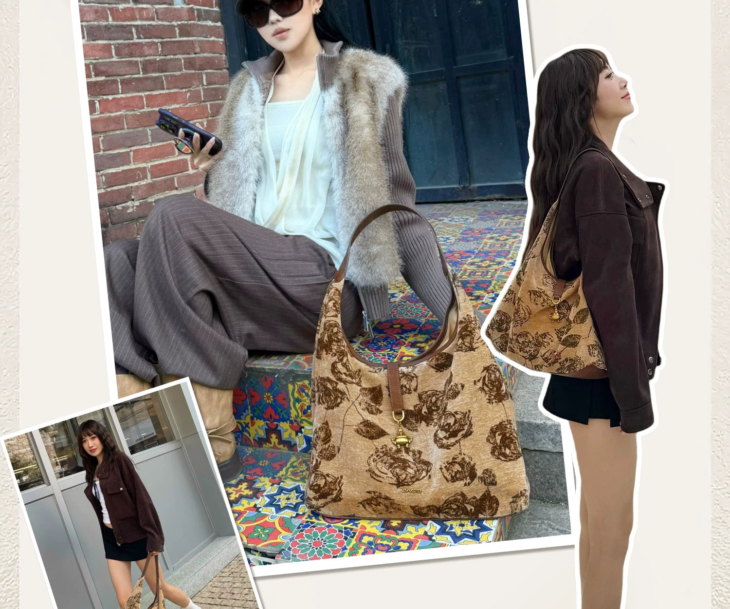 JACD Retro New Chinese-style Large-capacity Commuter Tote Bag