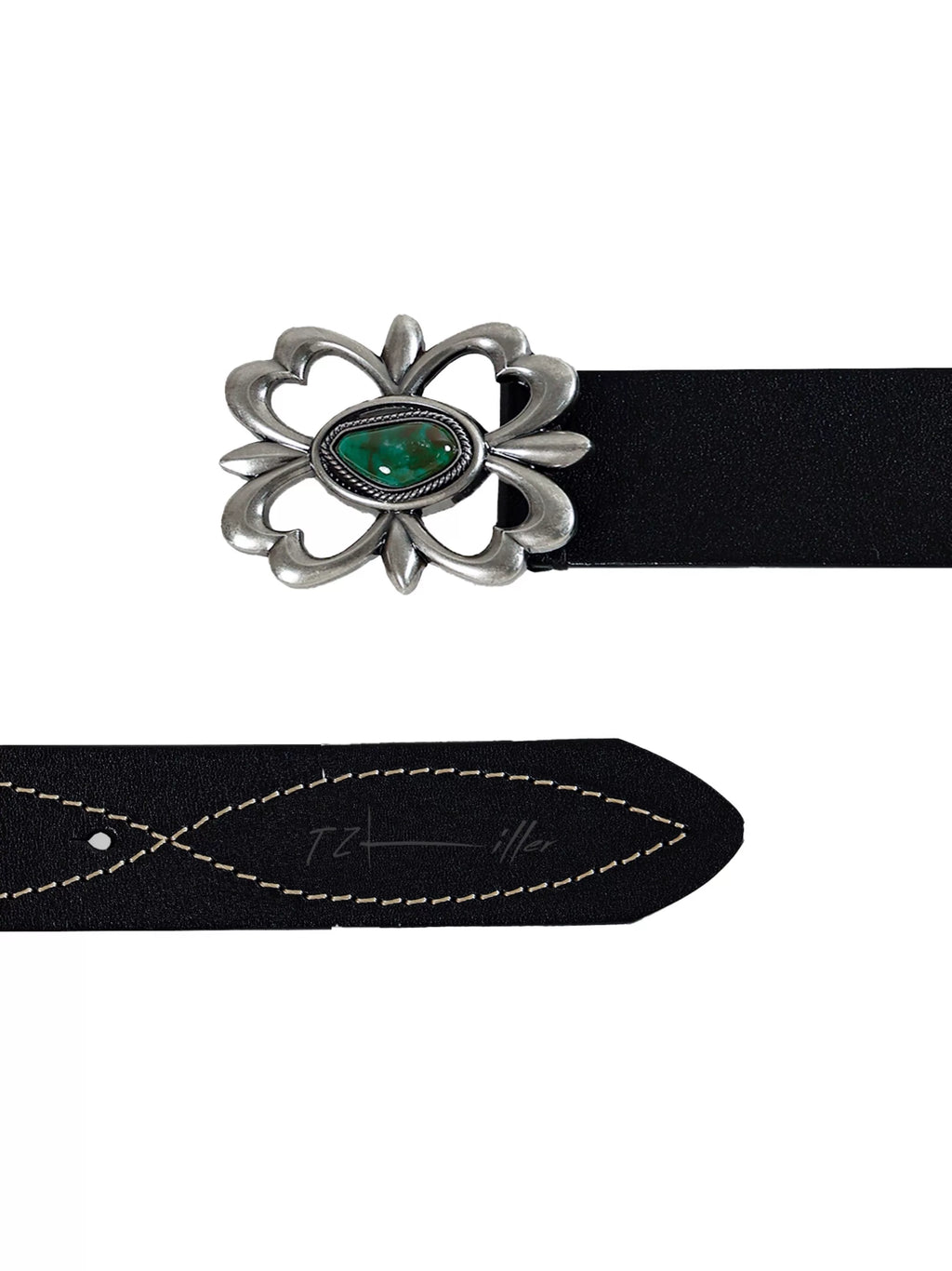 TZ killer Genuine Leather Belt with Visible Stitching