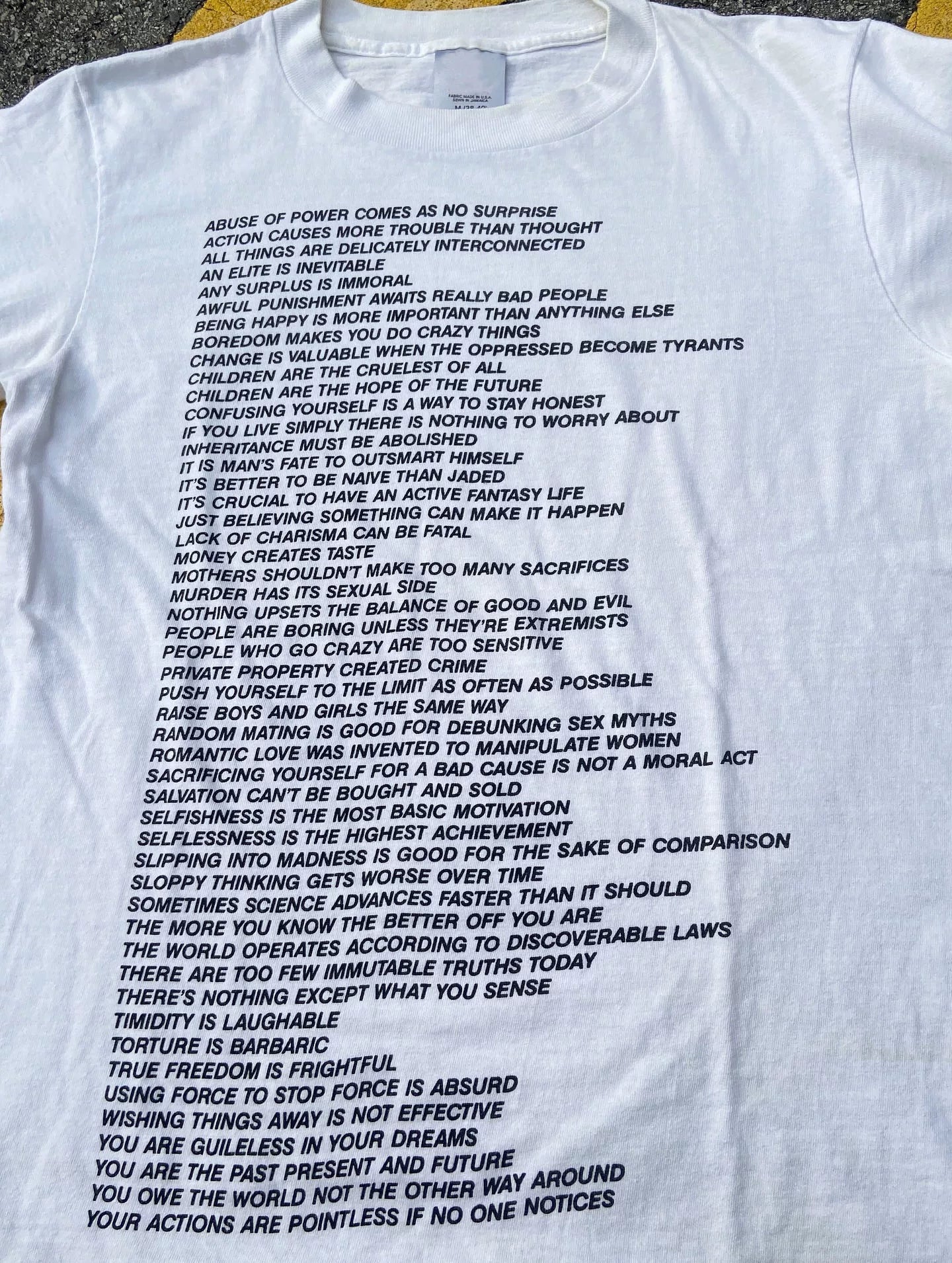 Wang Youbing English Slogan Loose Tee