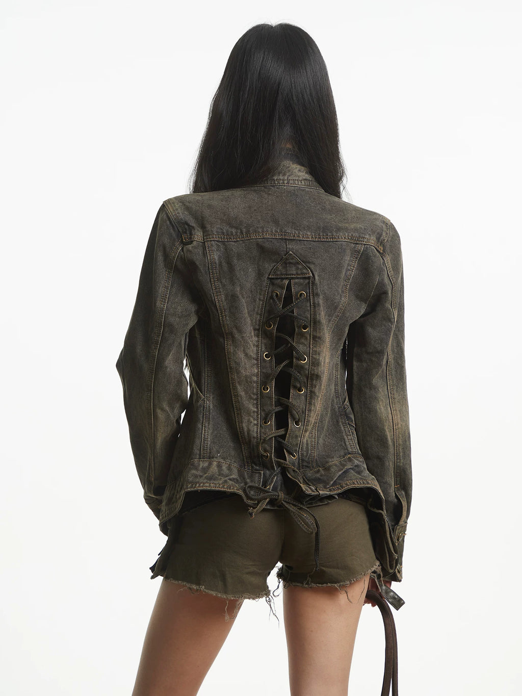 UNCMHISEX Vintage Short Denim Jacket
