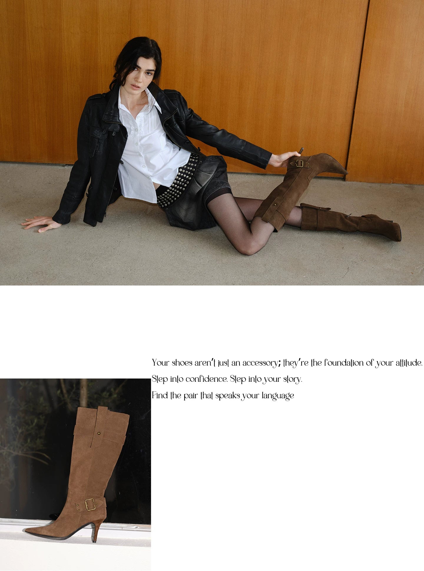 Maltelle Pointed Belt Buckle Stiletto Boots