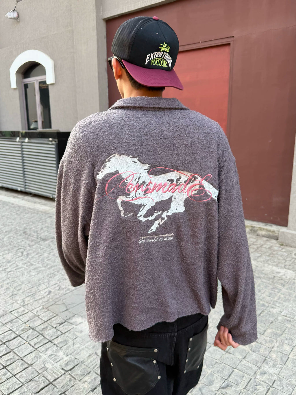 CENSMADE Year of The Horse Limited Embroidery Polo Lapel Knit Sweater
