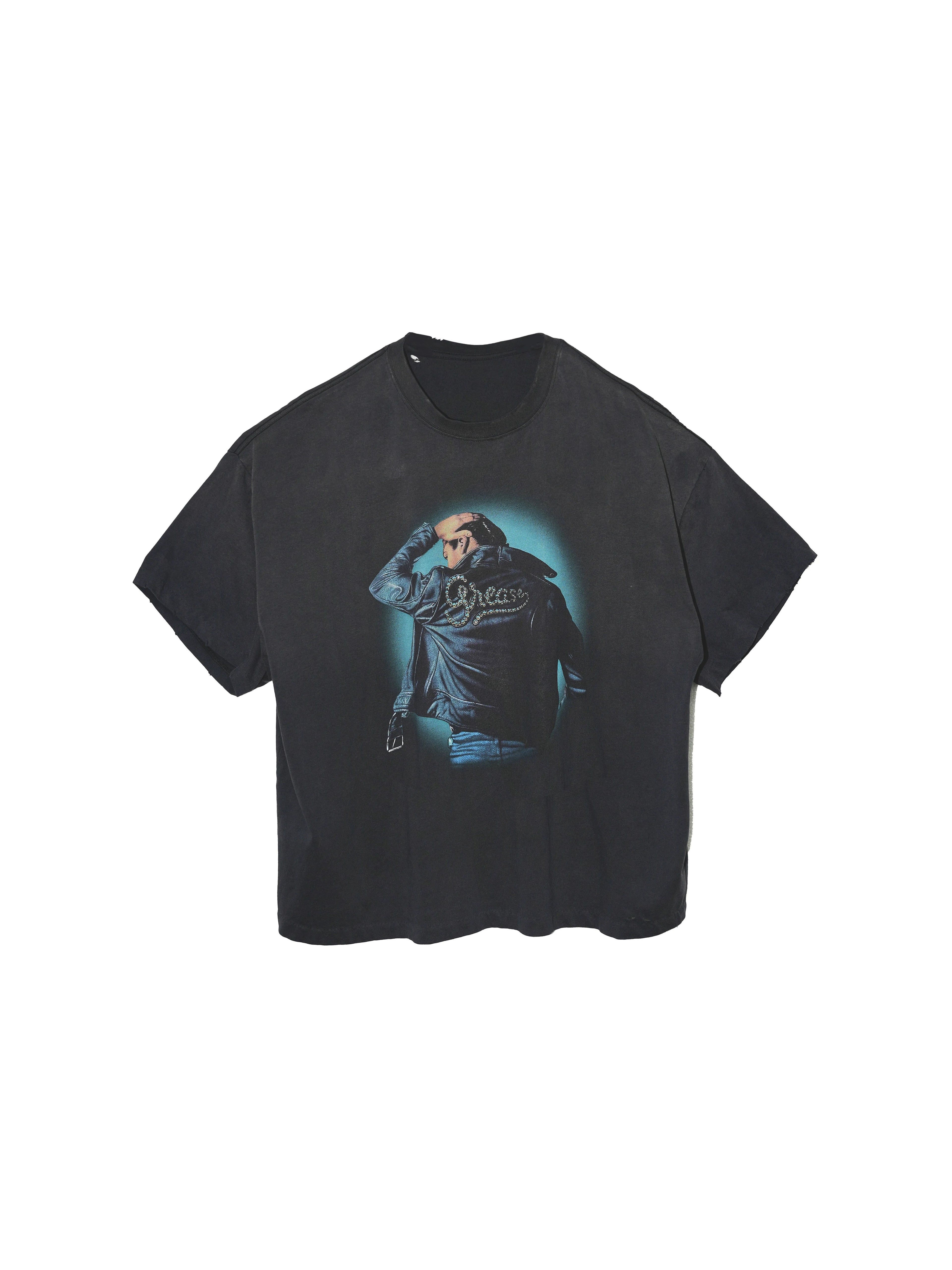LIBERAFIT Portrait Hot Diamond Printing Casual Tee