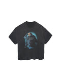 LIBERAFIT Portrait Hot Diamond Printing Casual Tee