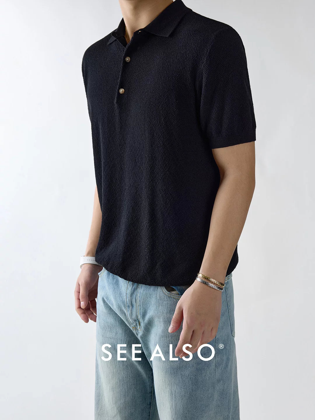 SEE ALSO Breathable Slack Knitted POLO Shirt