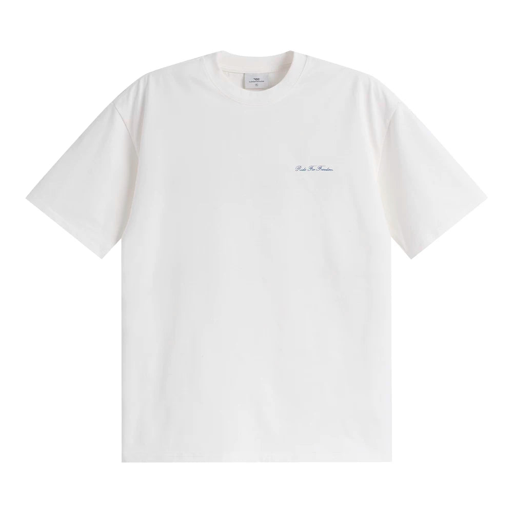 Loopsoon Casual Front Chest Back Print Tee