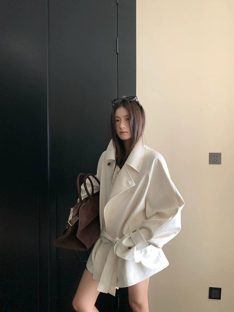 YOUNG KYLIN Lace-up High-end Casual Loose Korean Coat