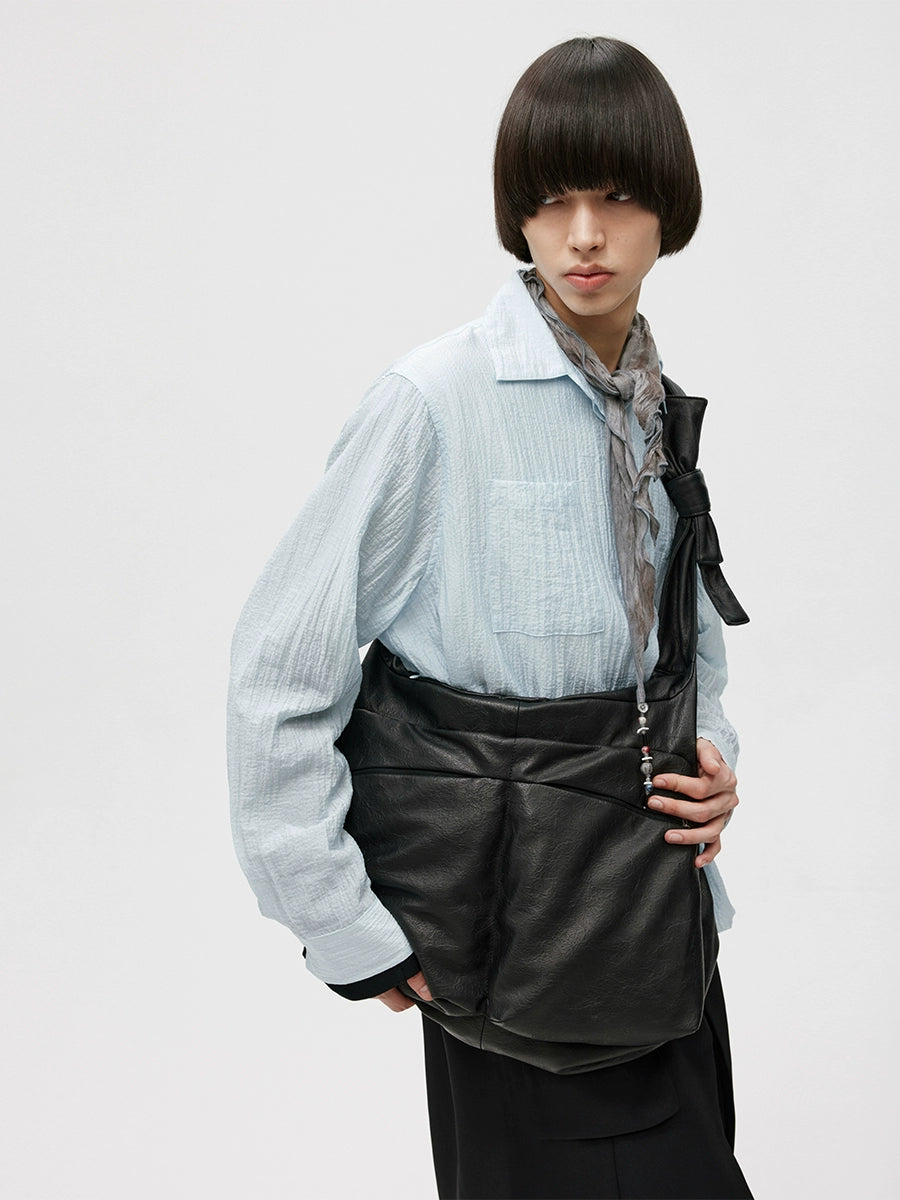 LIMPIDOCULUS Kelp Knot Leather Shoulder Messenger Bag