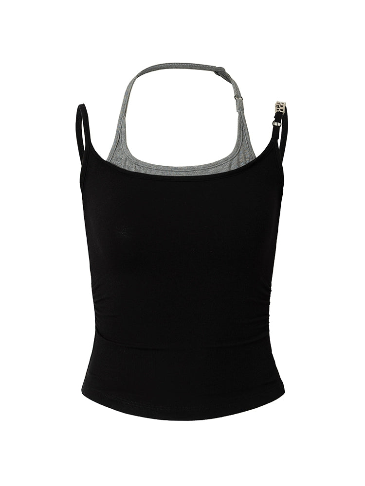 RPB BRAND Contrast Fake Two Piece Neck Sling