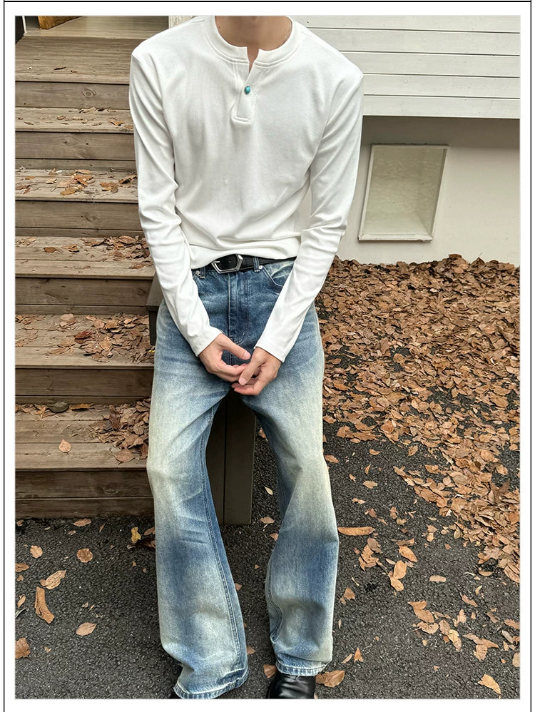 DM Tenacious Front Shoulder V Neck Casual Long Sleeve