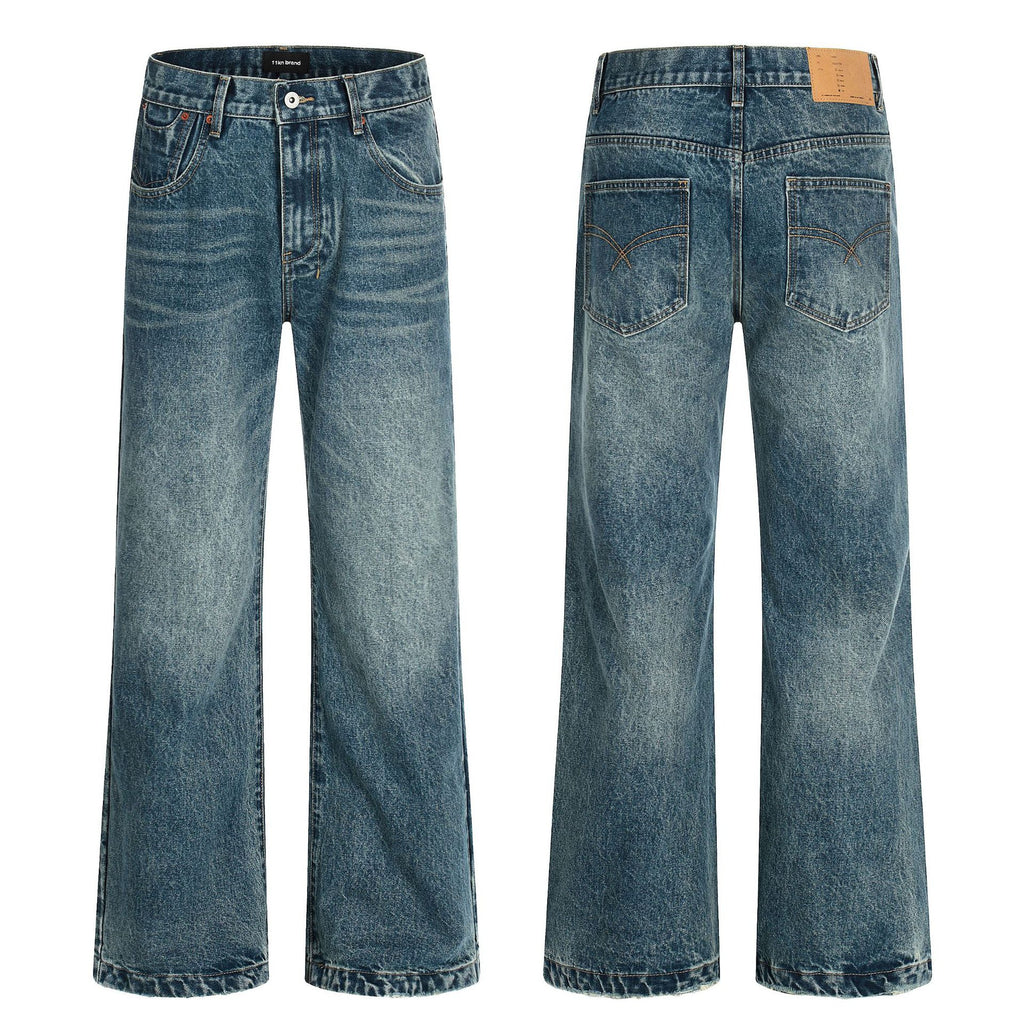 11KN Retro Micro-pull Three-dimensional Slim-fitting and Thin Casual Pants