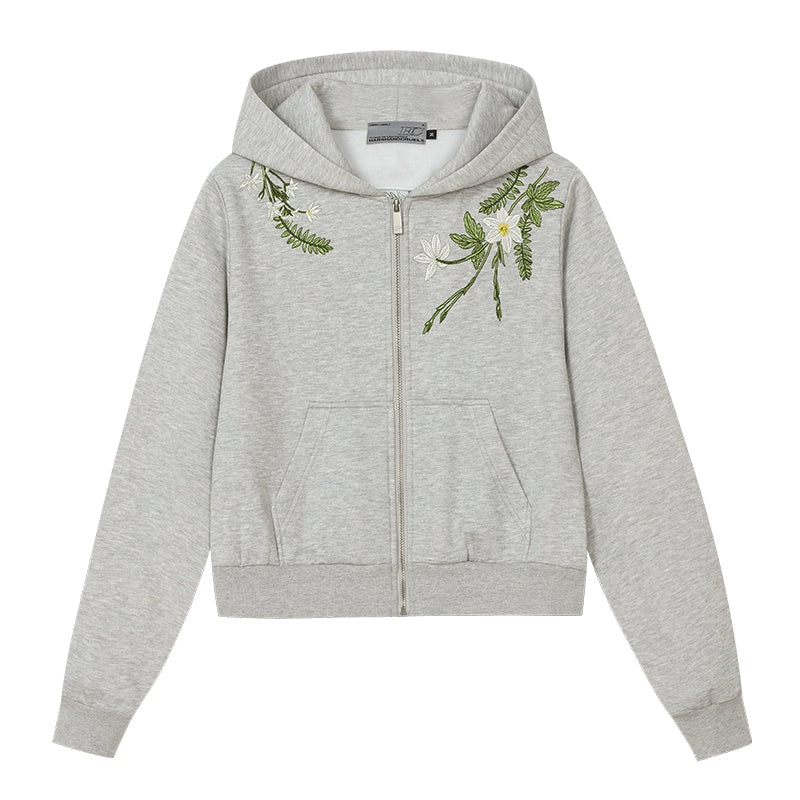 Harshandcruel Chinese floral wreath embroidered HACR Hoodie