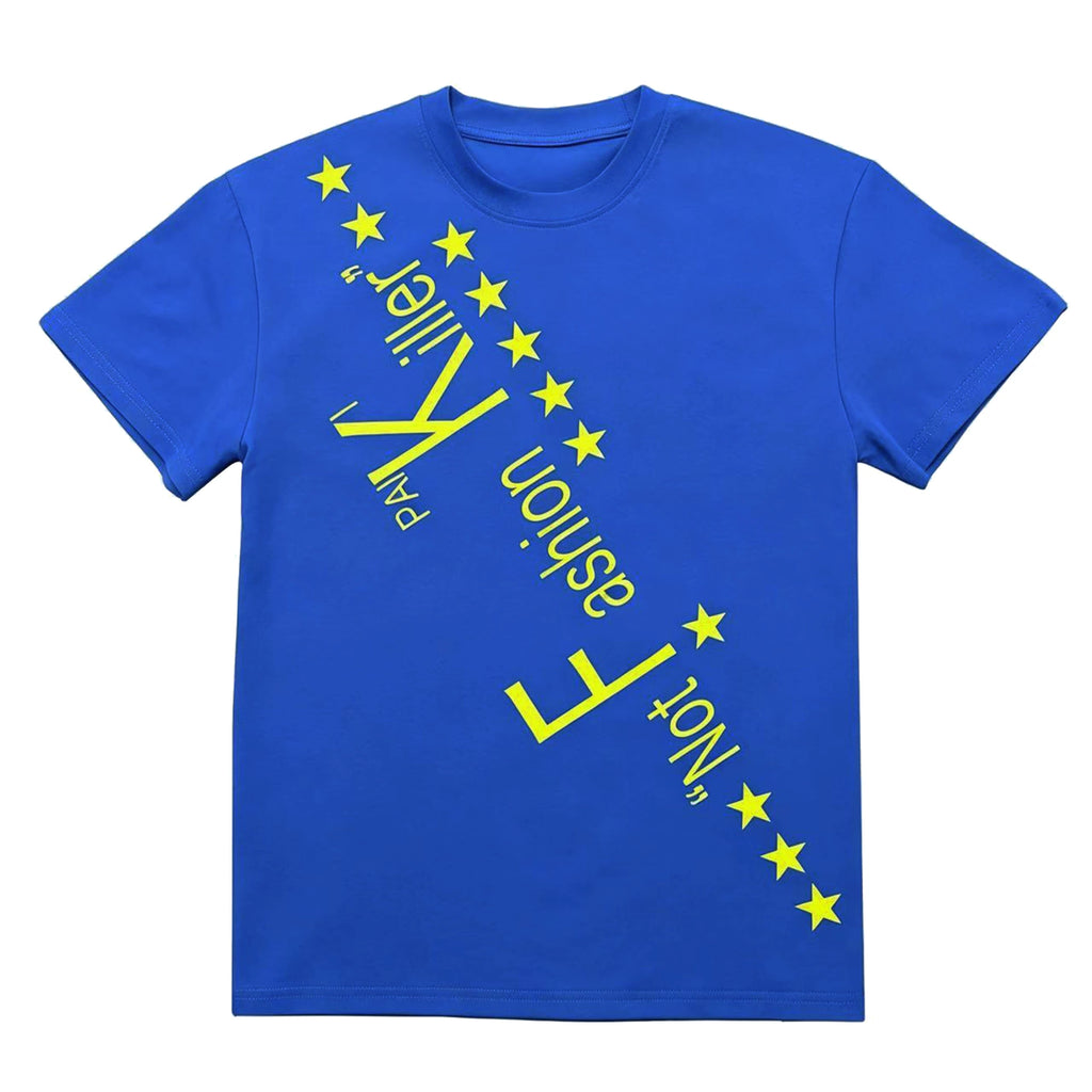 PAIKI English Tagline Front Shoulder Casual Tee