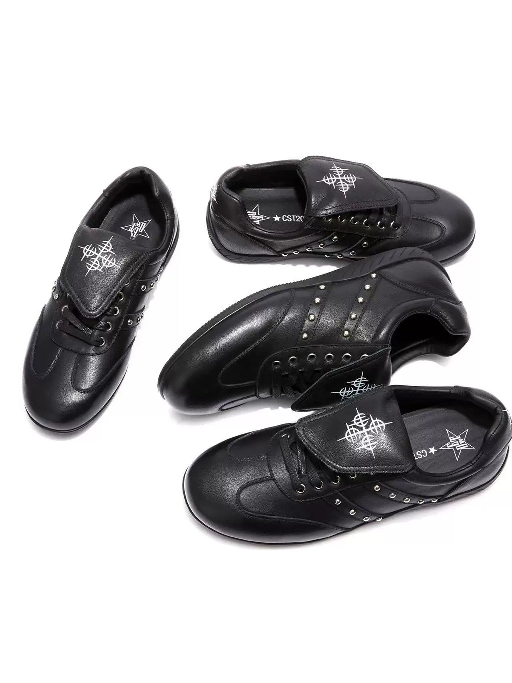 DETW Goodyear Welt Leather Cross-Pattern Rivet German Training Sneaker
