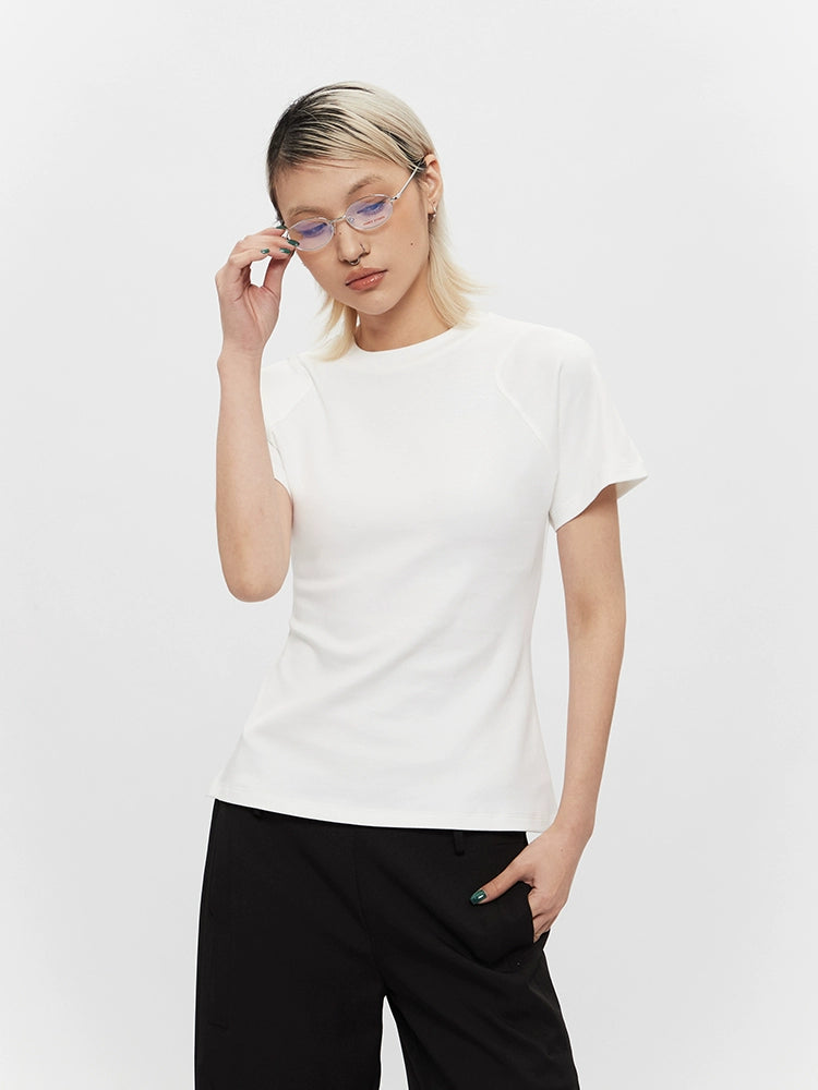 AIRHOOD Front Shoulder Slim and Thin Versatile Tee