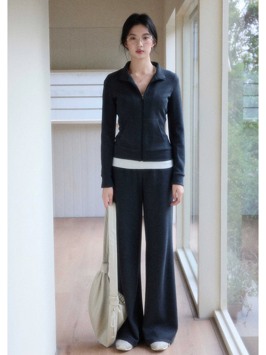 TYANG Stand-up Collar Sports and Leisure Slim Suit