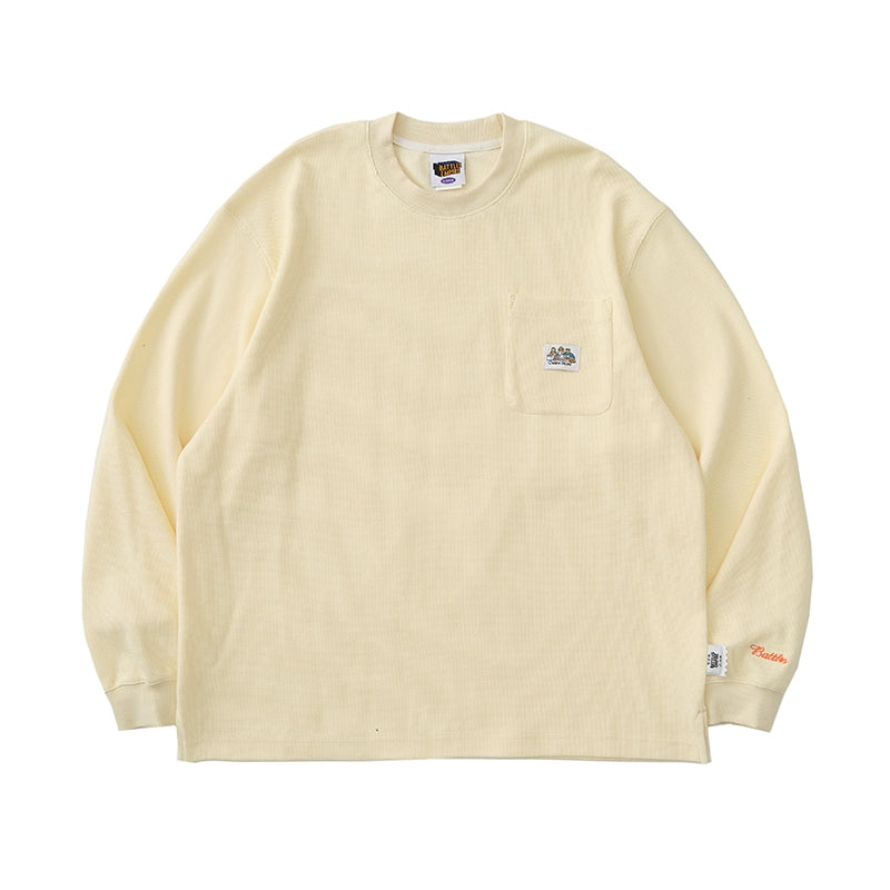Battles Waffle Embroidery Bottom Long Sleeve