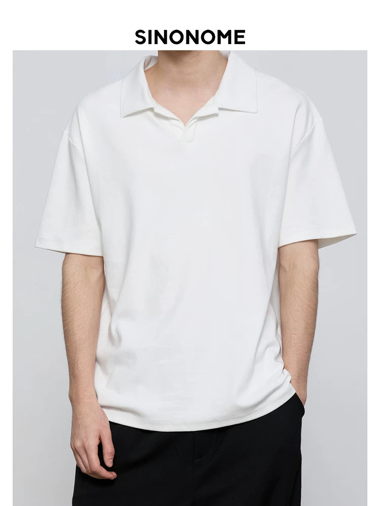 SINONOME Cool Simple Casual V-neck Tee