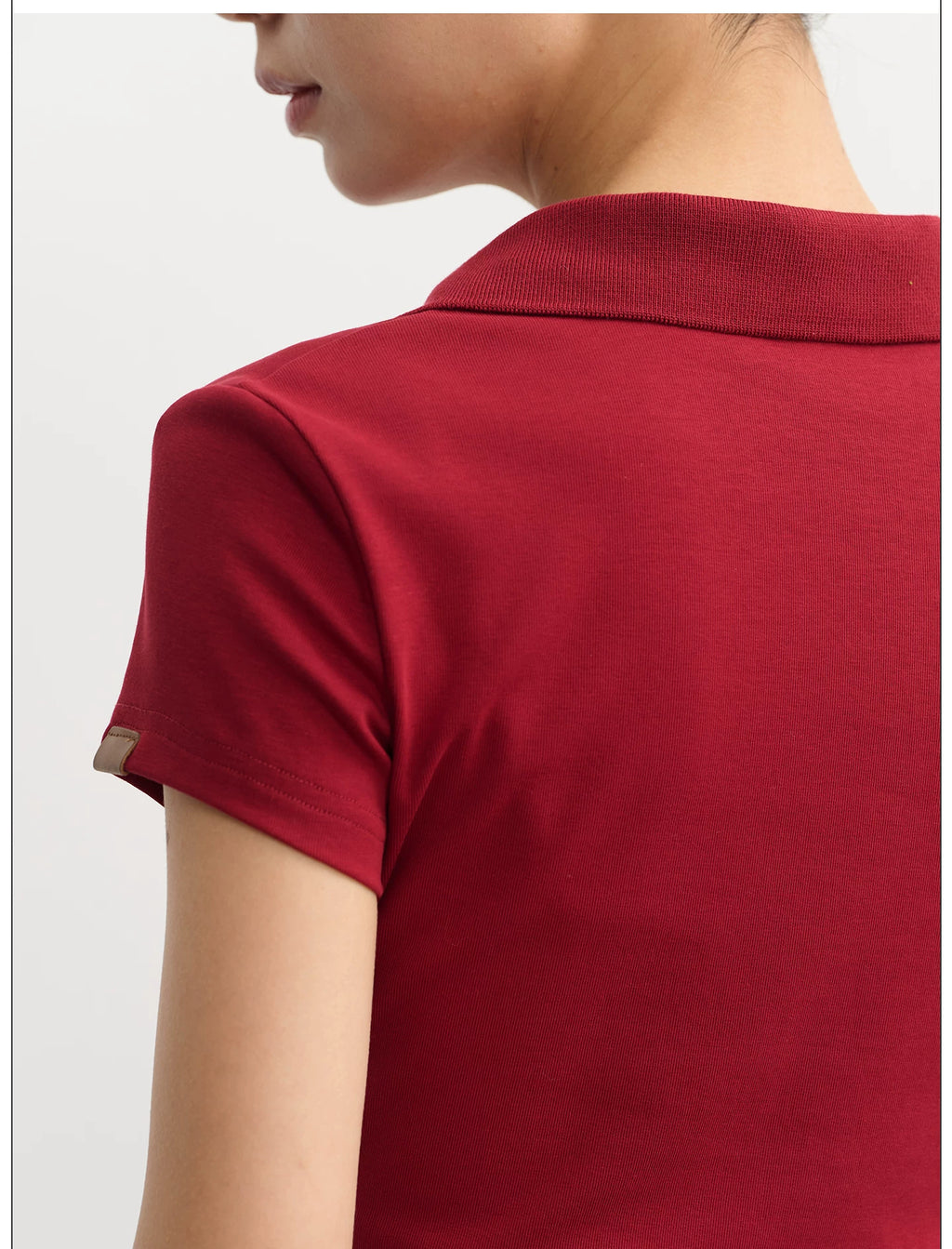 LINY LIBERTY Vintage V-neck Slim Waist and Thin Tee