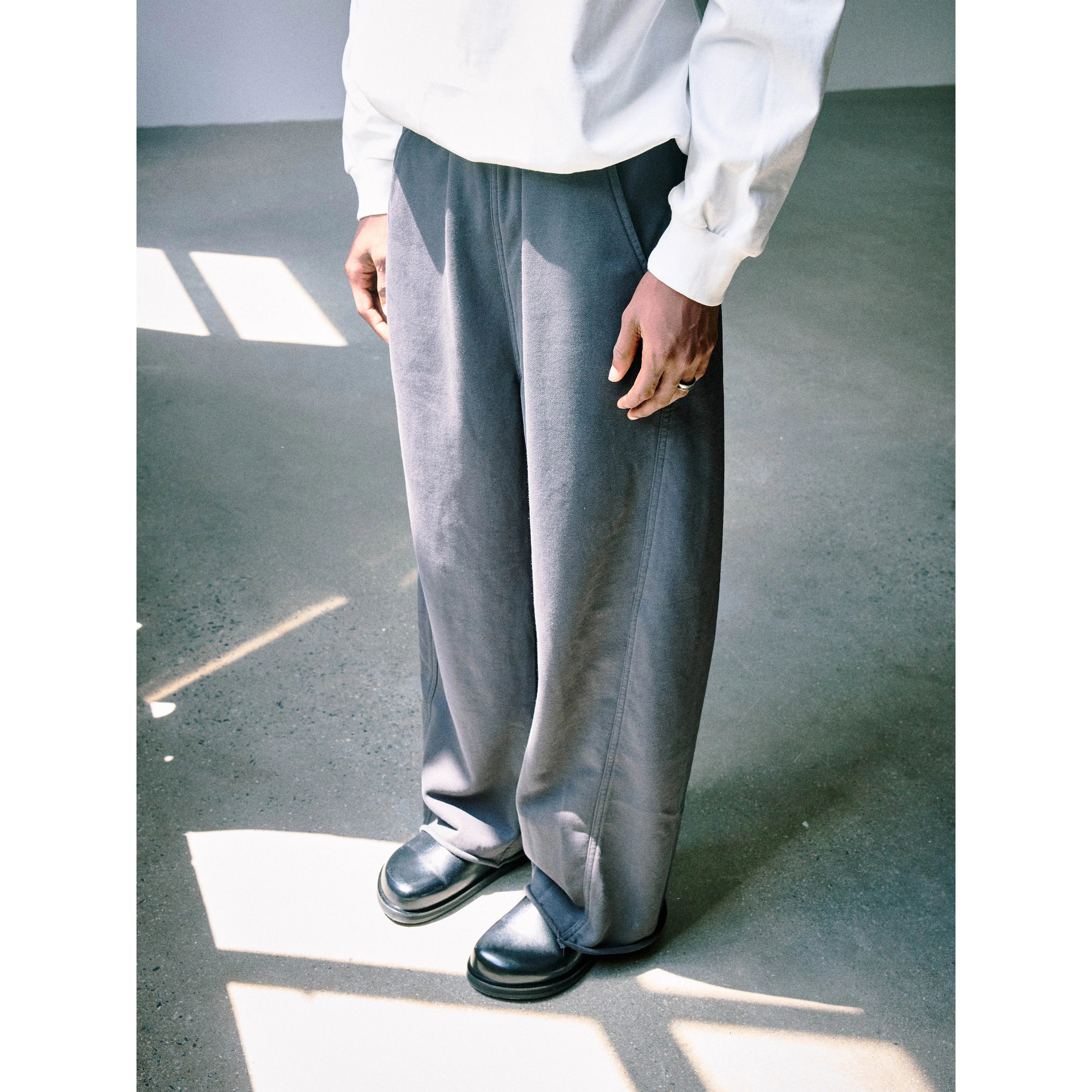 Anniehall Beard Cuff Pants Foot Twist Seam Wash Sweatpants