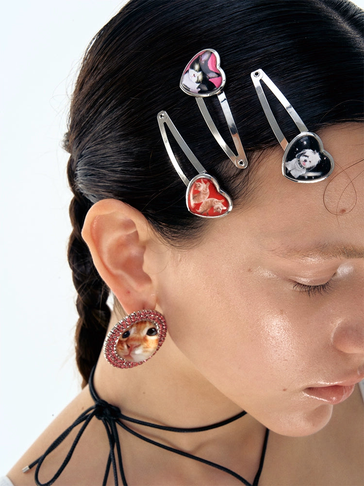 1JINN Cat Dog Love Hairpin
