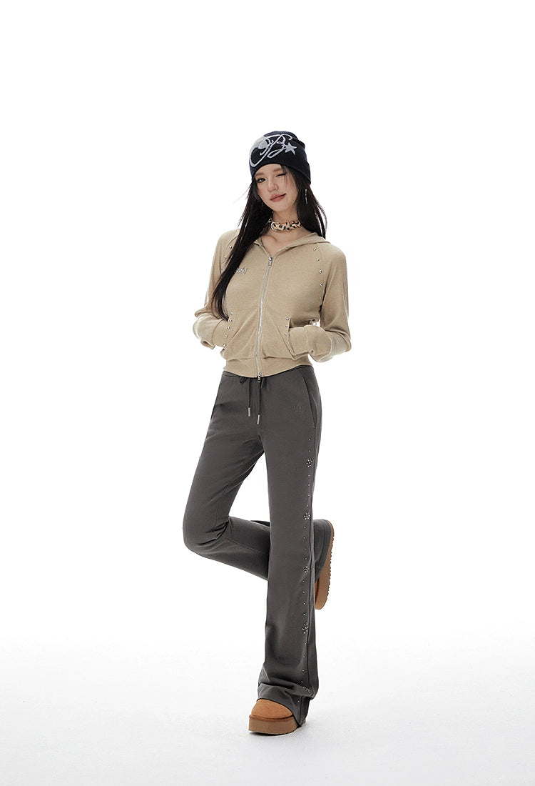 IMONE Vintage Side Rivet Straight Pants