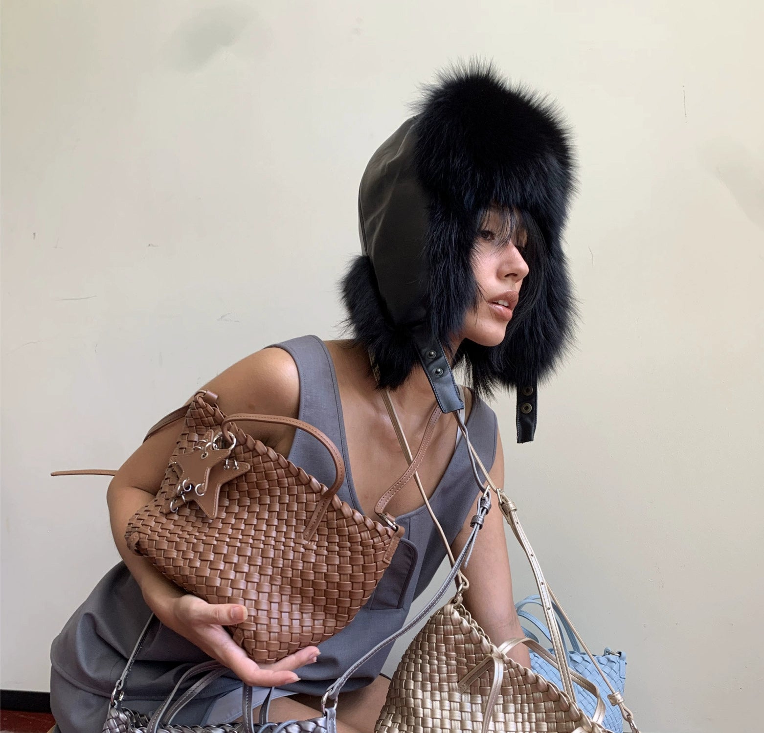 ECODAY Crossbody Knitted Tote Bag