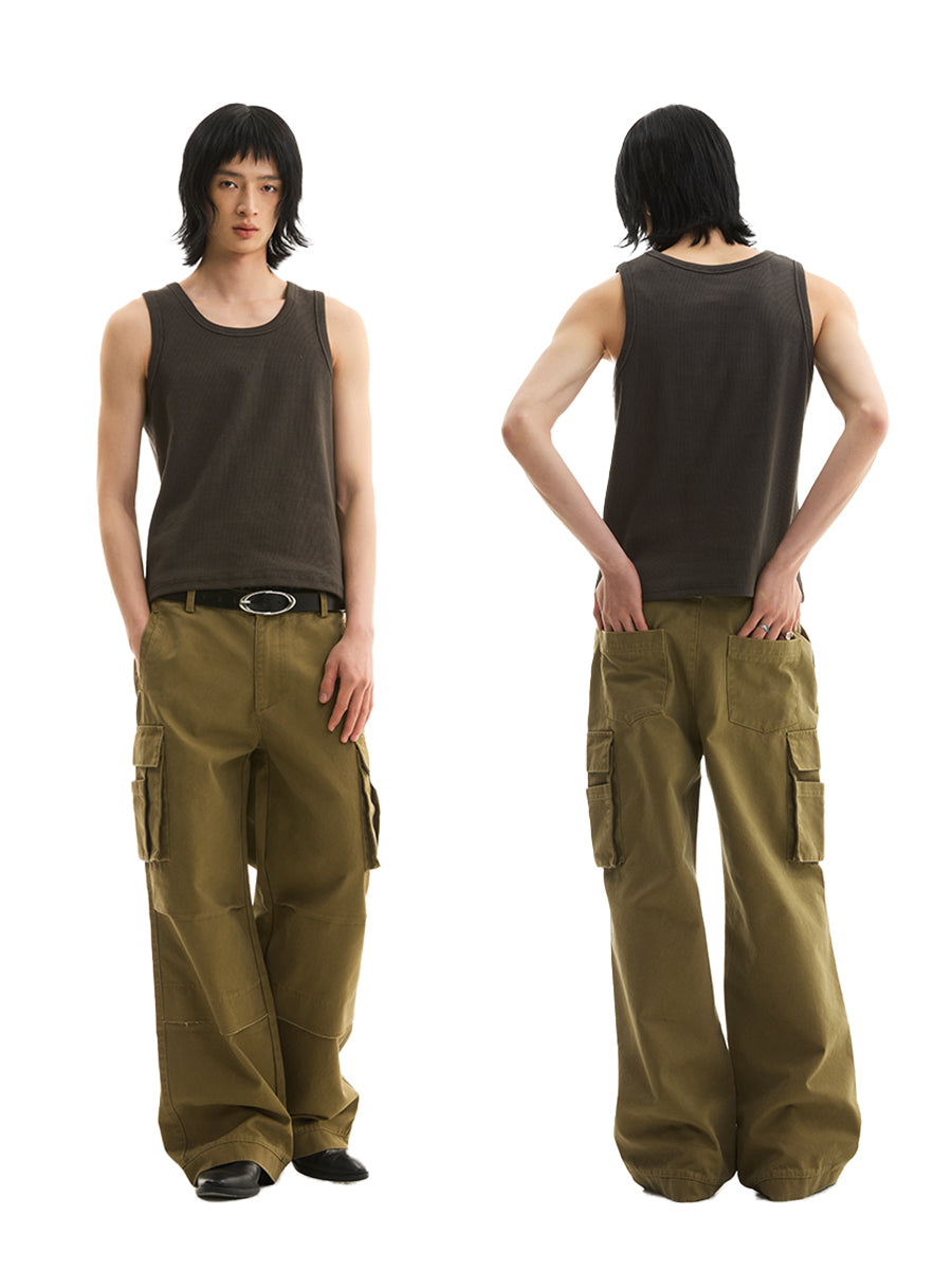 FUNKYFUN Elastic Thick Threaded I-shaped Vest