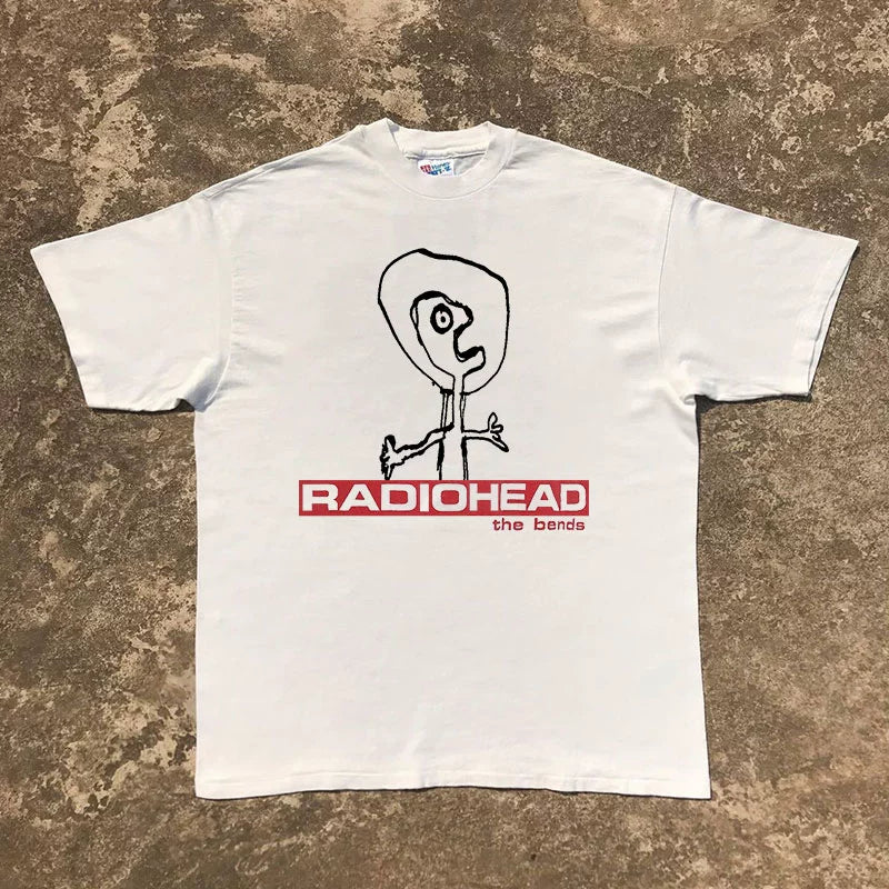 Wang Youbing Studio! RADIOHEAD 220g 100% Cotton Tee