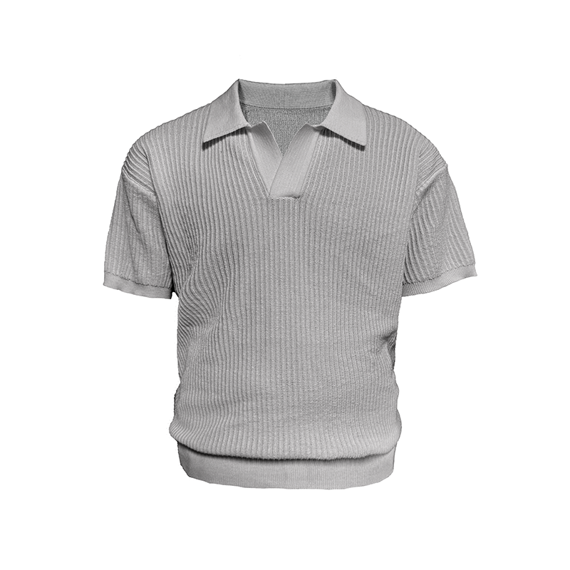 JCAESAR POLO Collar Ice Silk Knitted Tee