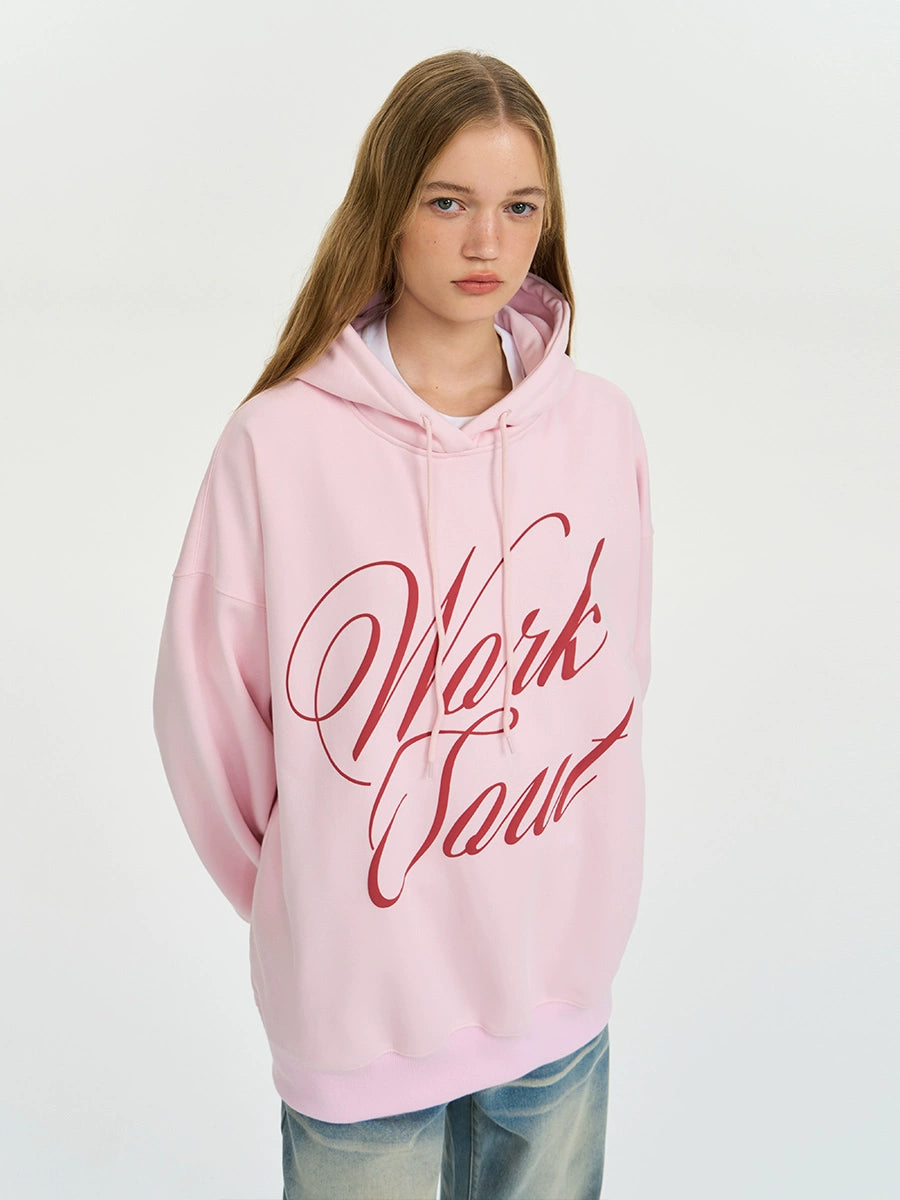 NICEBAD Flower LOGO Printed Hooded Sweater