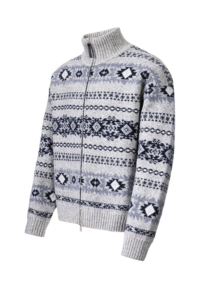 CATSSTAC Vintage Jacquard Loose Sweater