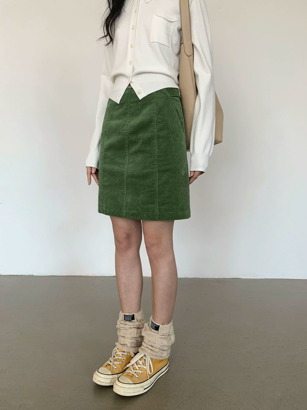 EIGHTHMONTH Casual Corduroy Skirt