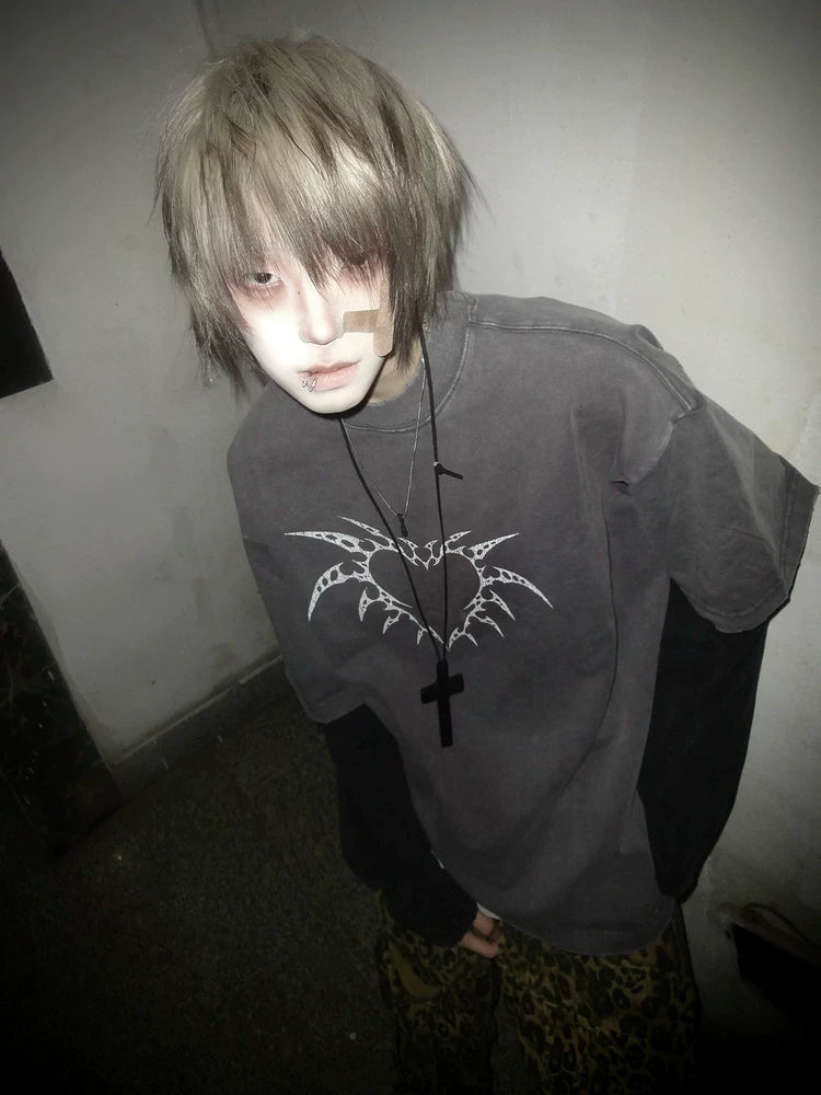 Wetbody Fake Two Casual Versatile Long Sleeves