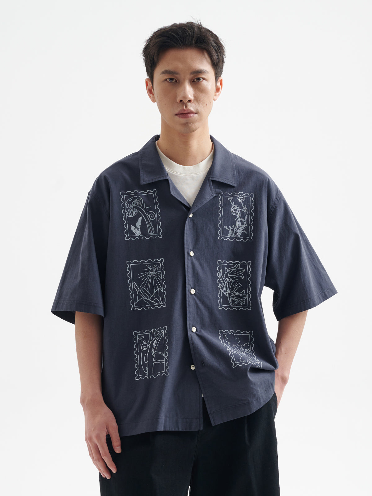 BUTTBILL 25SS Non-sensory water pulp cuban collar shirt