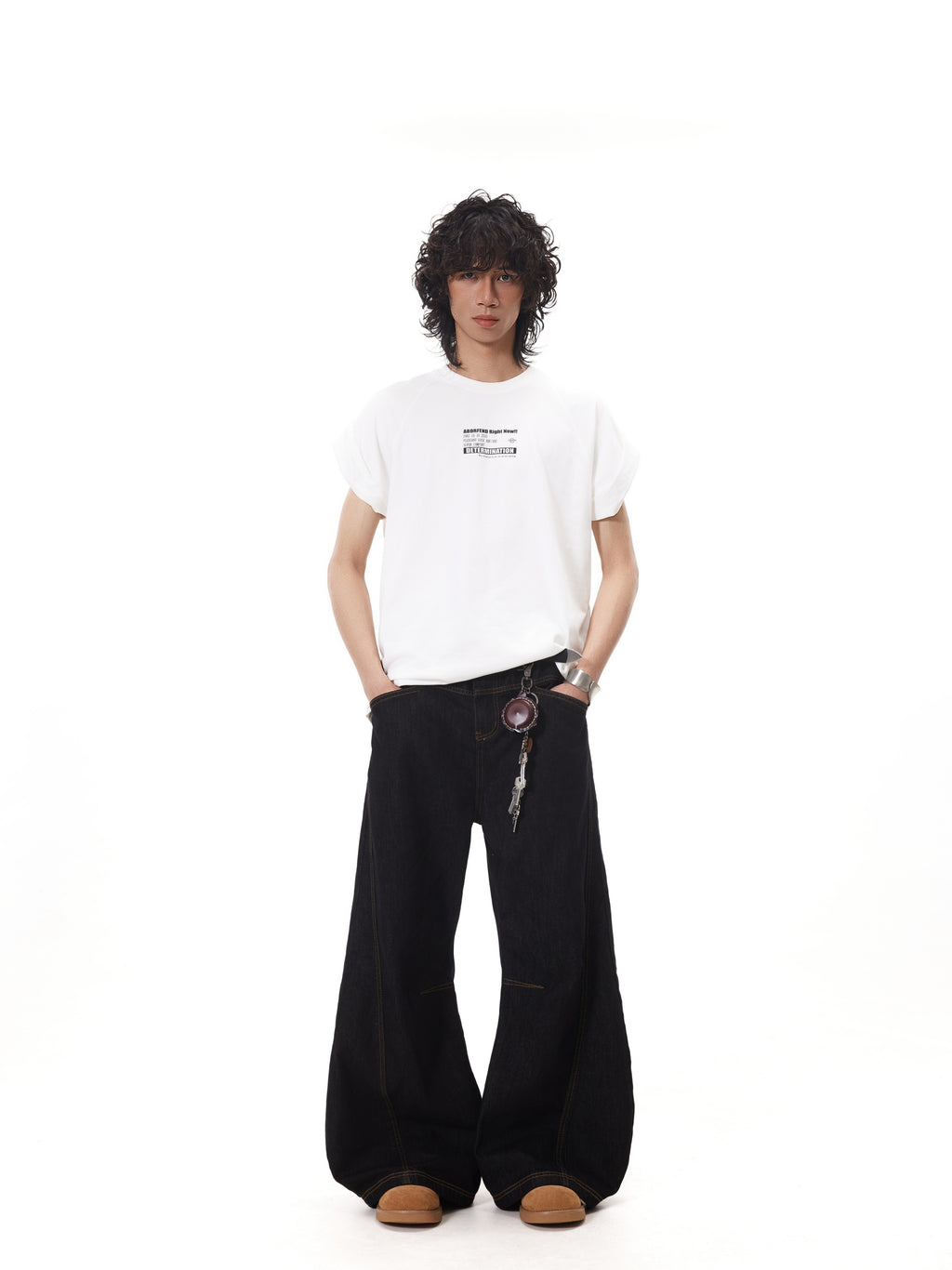 BTSG folding cuff vest Tee