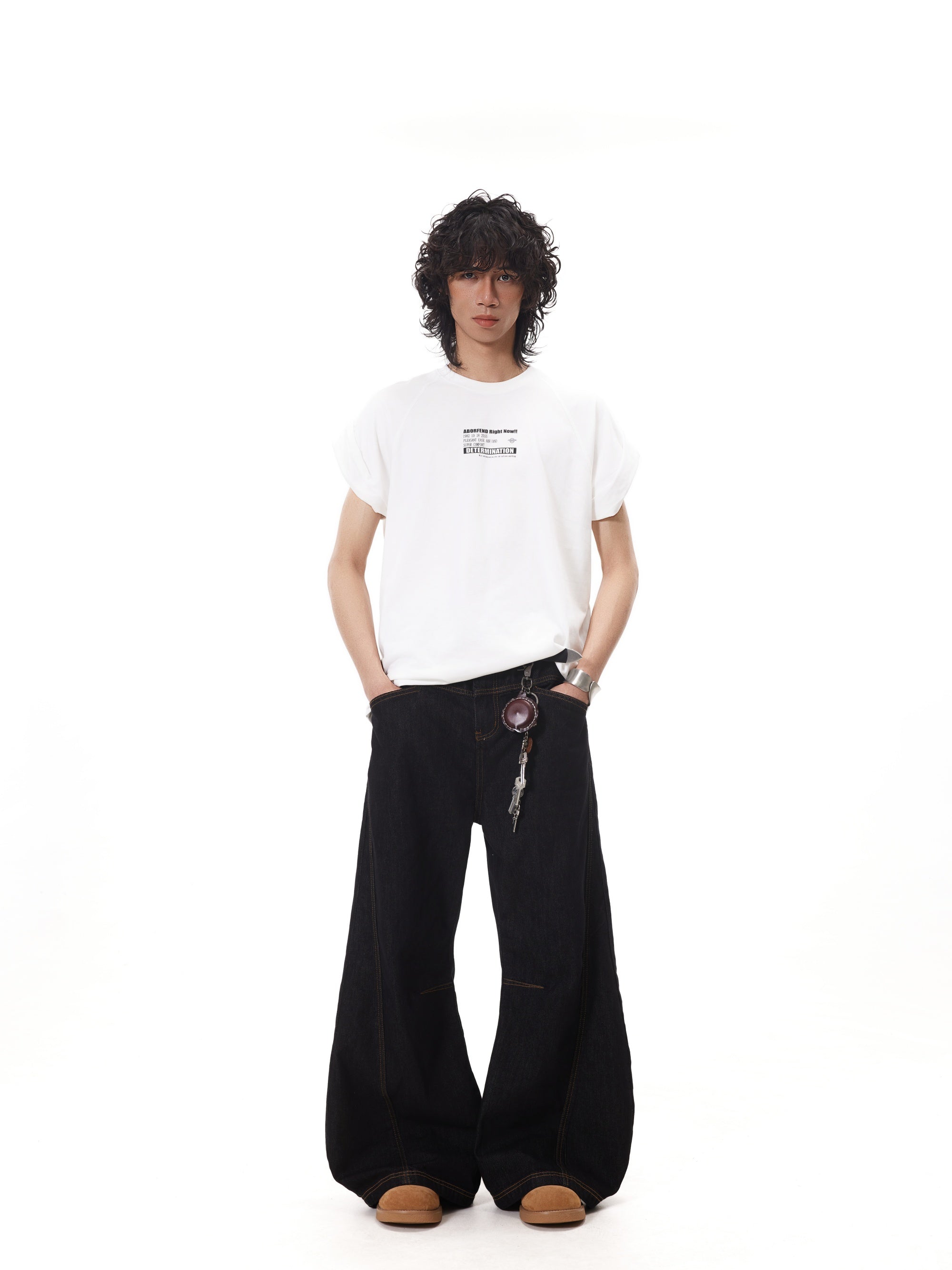 BTSG folding cuff vest Tee