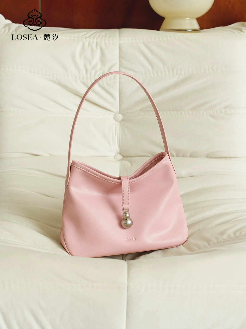LOSEA Cowhide Gourd Shoulder Tote Bag